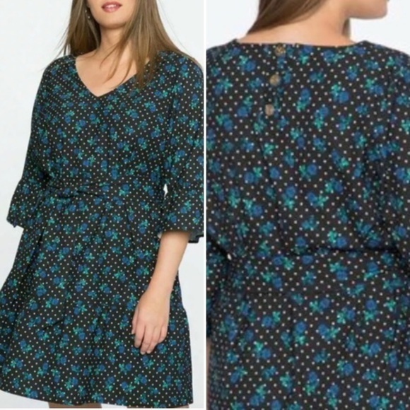 Draper James for Eloquii Floral Flounce Dress - Picture 3 of 14